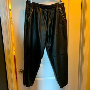 ASOS Design Vegan Leather Jogging Pants Sz 16 Tall